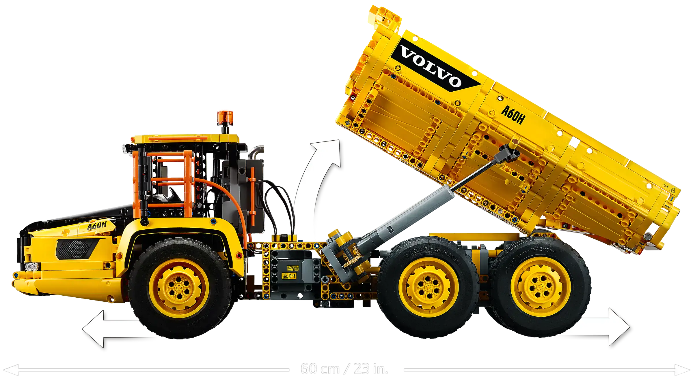 Блочный конструктор LEGO Technic Cамосвал 6x6 Volvo (42114) на дистанционном управлении